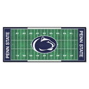 rug runner Penn State football field with Athletic Logo